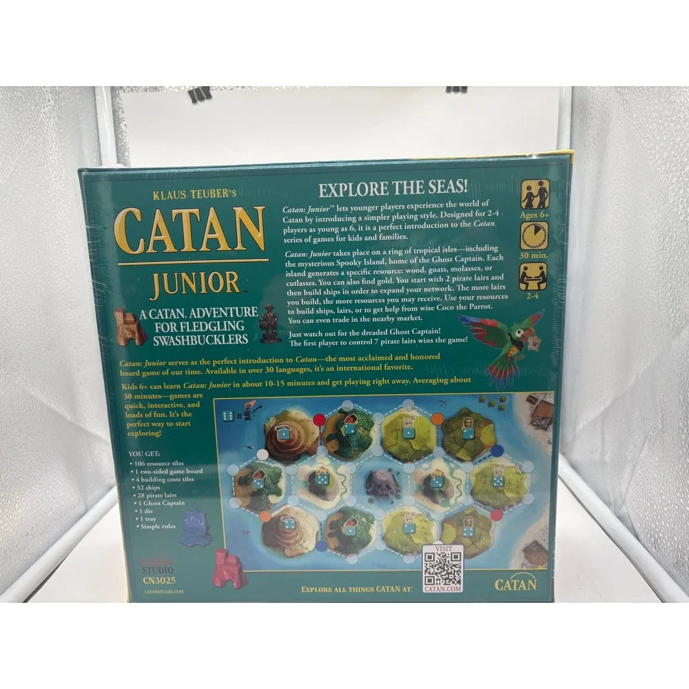 Catan Junior Board Game Brand New Sealed Pirate Edition Kids Family Strategy 6+
